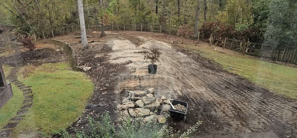 Yard prep before sod installation